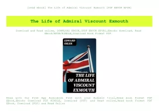 [read ebook] The Life of Admiral Viscount Exmouth [PDF EBOOK EPUB]