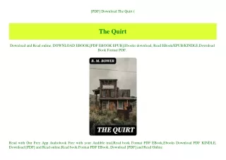 [PDF] Download The Quirt (E.B.O.O.K. DOWNLOAD^