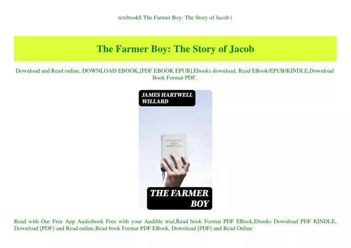 textbook the farmer boy the story of jacob