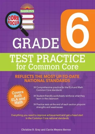 Core Focus Grade 6 Test Practice for Common Core Barron s Test Prep