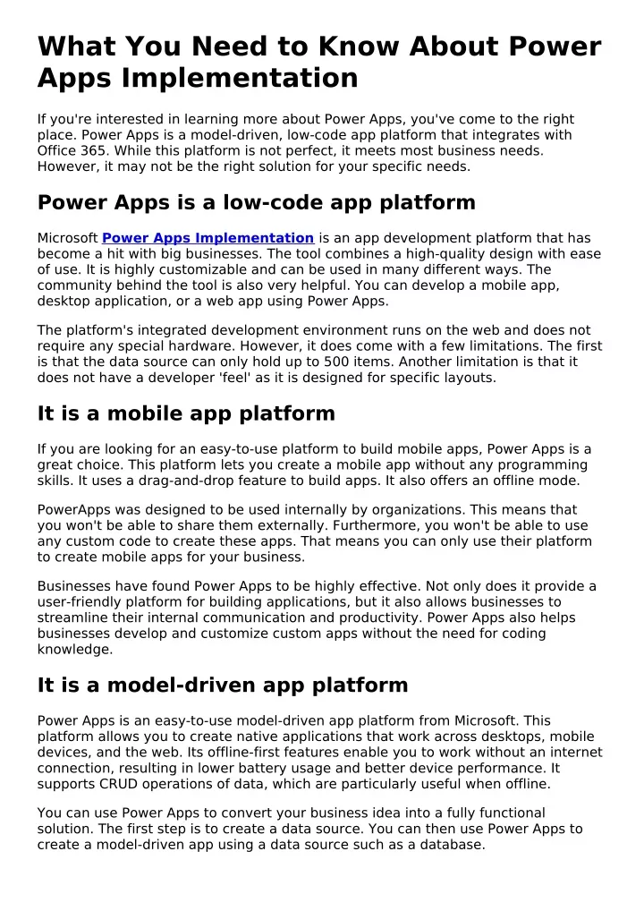 what you need to know about power apps