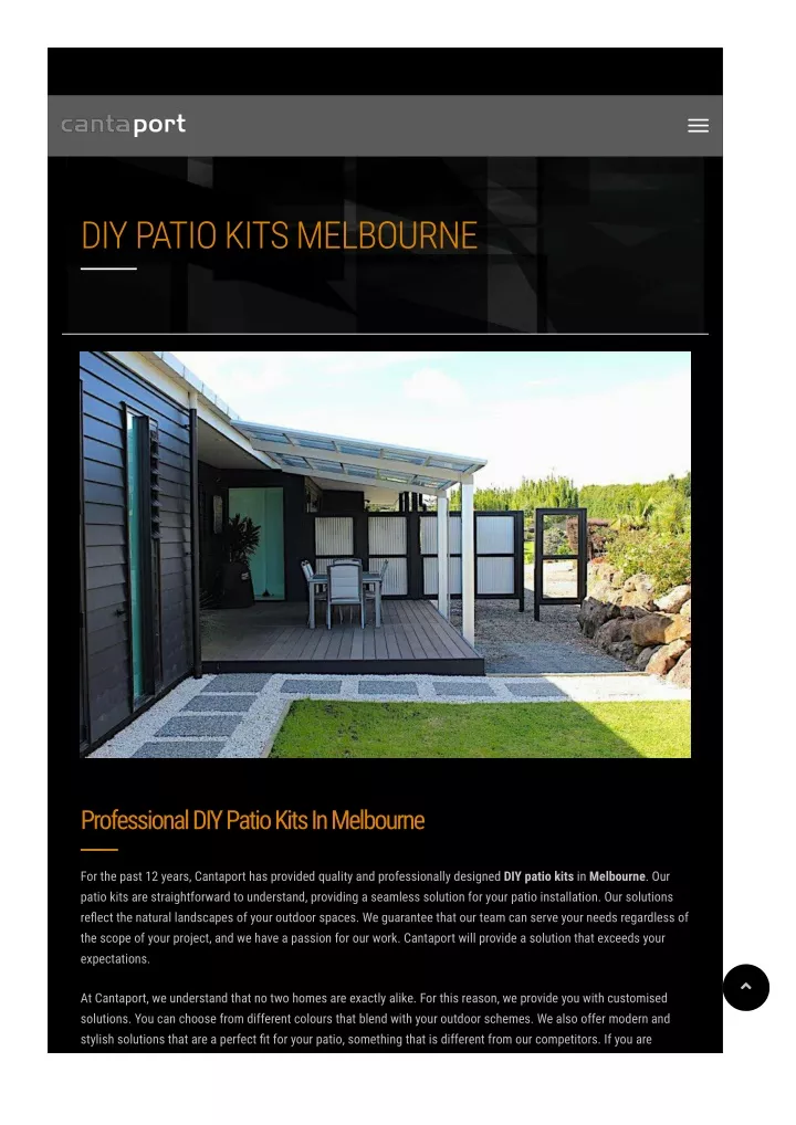 diy patio kits melbourne