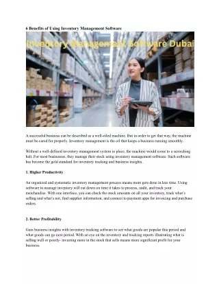 6 benefits of using inventory management software