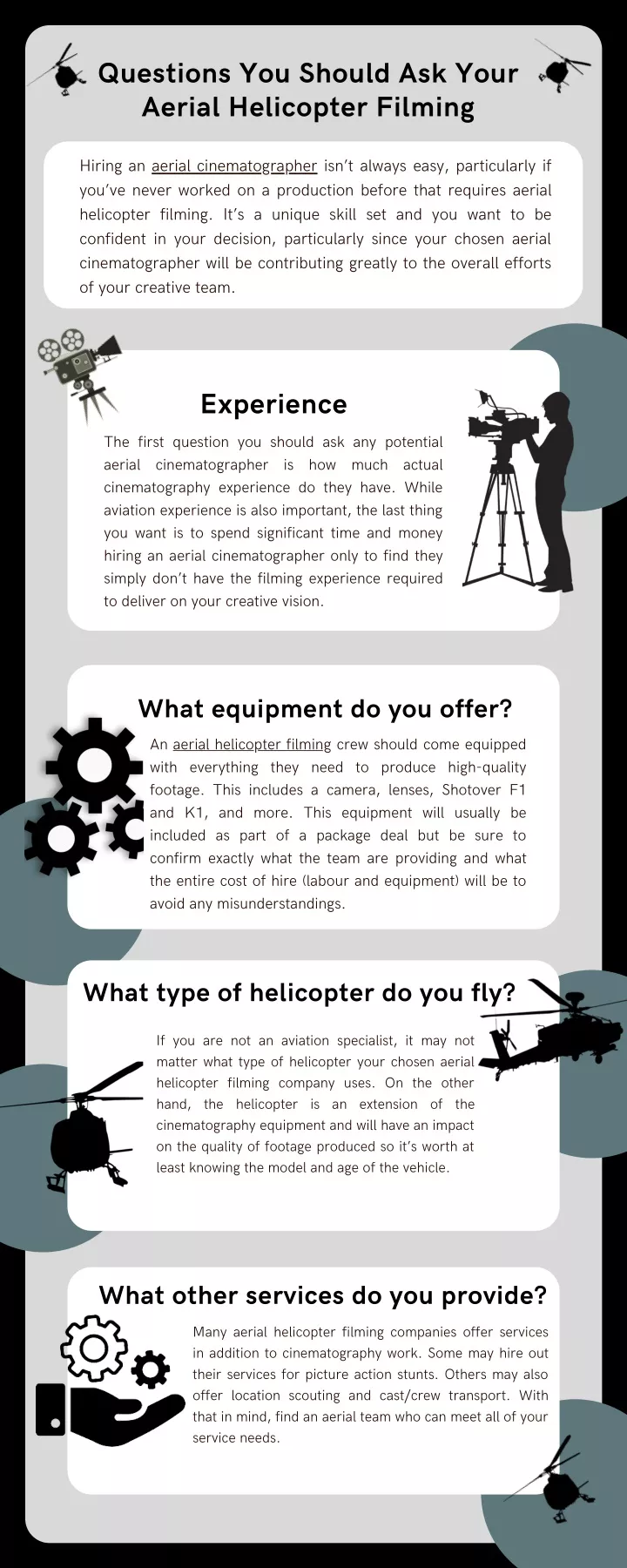 questions you should ask your aerial helicopter