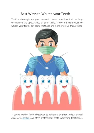PPT - Best Ways to Whiten your Teeth PowerPoint Presentation, free ...