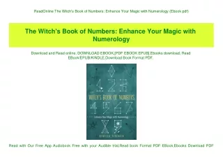 readonline the witch s book of numbers enhance