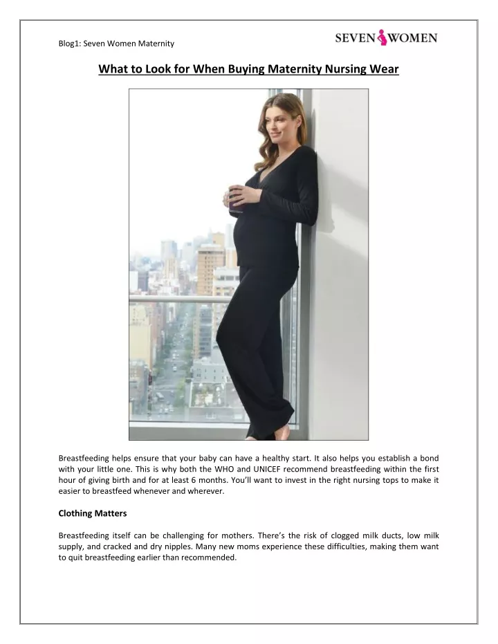 blog1 seven women maternity what to look for when