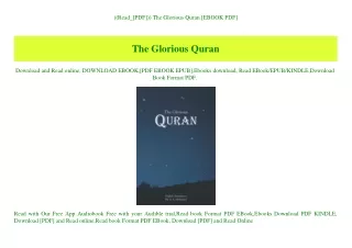((Read_[PDF])) The Glorious Quran [EBOOK PDF]