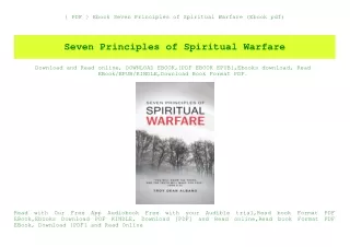 { PDF } Ebook Seven Principles of Spiritual Warfare (Ebook pdf)