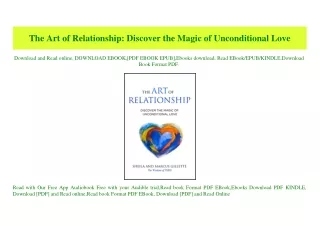 (READ-PDF!) The Art of Relationship Discover the Magic of Unconditional Love (READ PDF EBOOK)