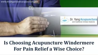 Is Choosing Acupuncture Windermere For Pain Relief a Wise Choice