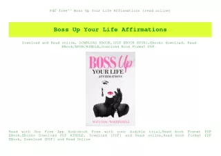 Pdf free^^ Boss Up Your Life Affirmations {read online}