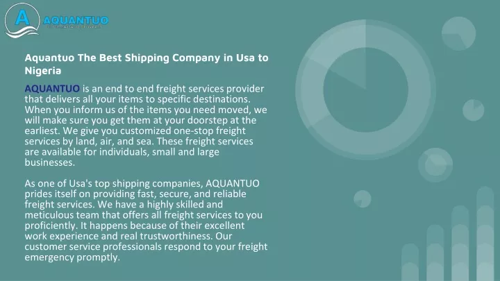 aquantuo the best shipping company