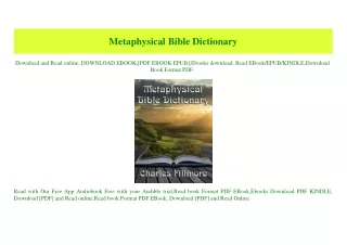 (READ)^ Metaphysical Bible Dictionary [PDF EPuB AudioBook Ebook]