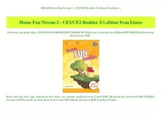 [READ] Home Fun Niveau 2 - CE1CE2 Booklet ÃƒÂ‰dition FranÃƒÂ§aise (E.B.O.O.K. DOWNLOAD^