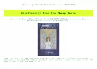 [Ebook]^^ Spirituality from the Cheap Seats [EBOOK PDF]