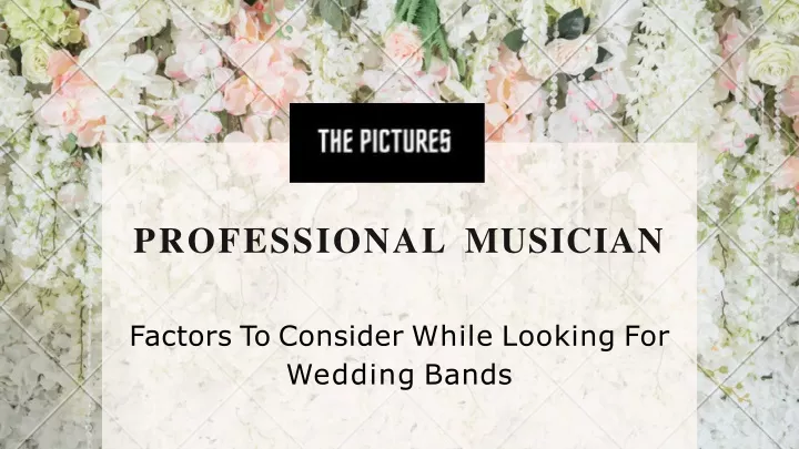 professional musician factors to consider while