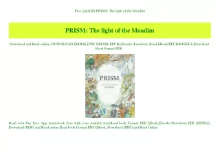 Free [epub]$$ PRISM The light of the Moadim (DOWNLOAD E.B.O.O.K.^)