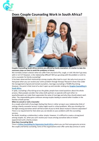 Does Couple Counseling Work in South Africa