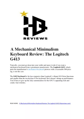 a mechanical minimalism keyboard review