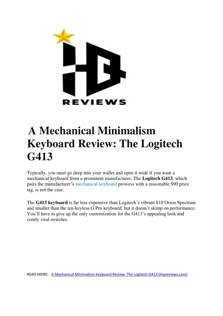 a mechanical minimalism keyboard review