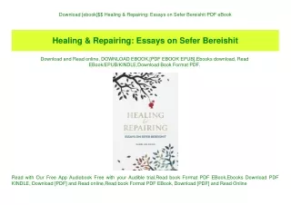 Download [ebook]$$ Healing & Repairing Essays on Sefer Bereishit PDF eBook