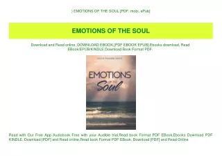 ^READ) EMOTIONS OF THE SOUL [PDF  mobi  ePub]