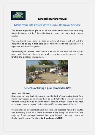 Make Your Life Easier With a Junk Removal Service