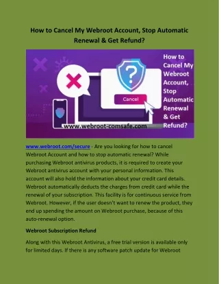how to cancel my webroot account stop automatic