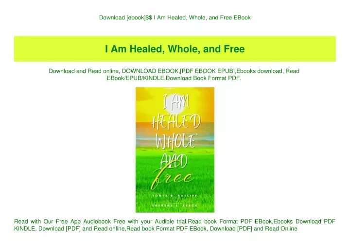 download ebook i am healed whole and free ebook