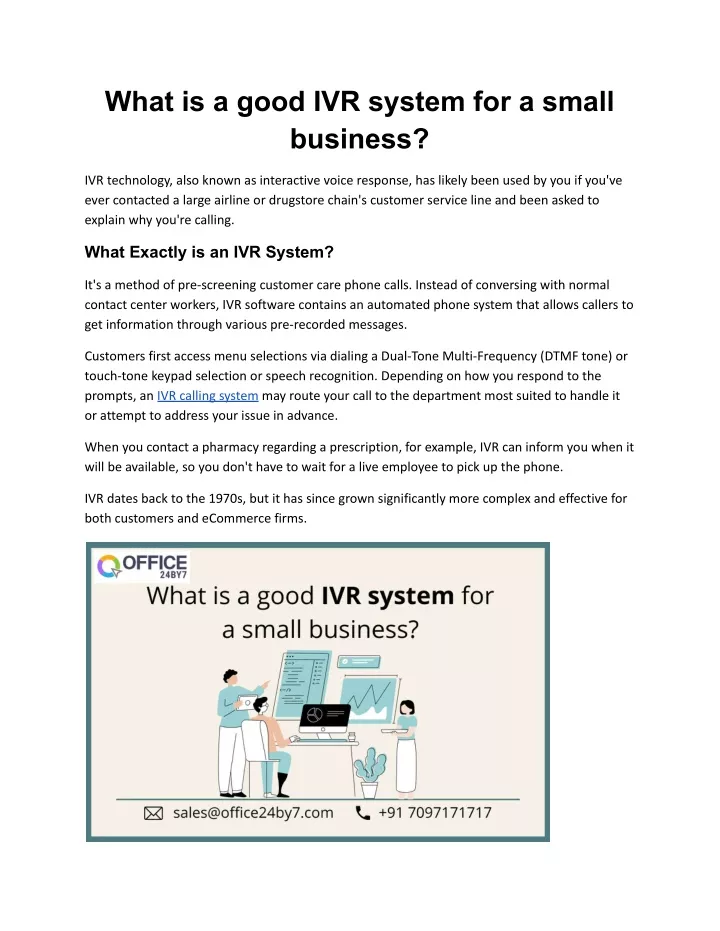 what is a good ivr system for a small business