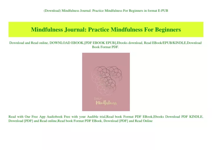 download mindfulness journal practice mindfulness