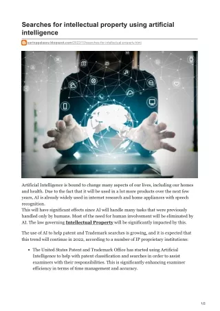 searches for intellectual property using