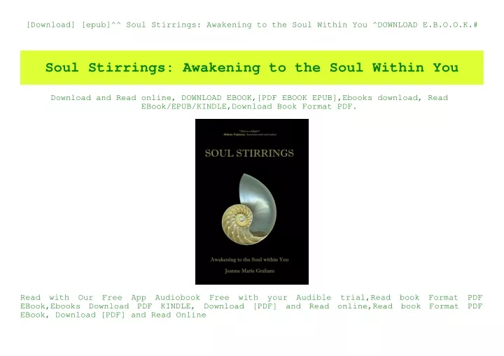 download epub soul stirrings awakening