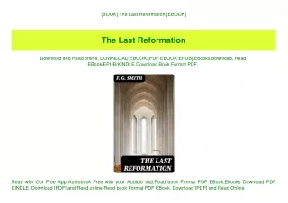 [BOOK] The Last Reformation [EBOOK]