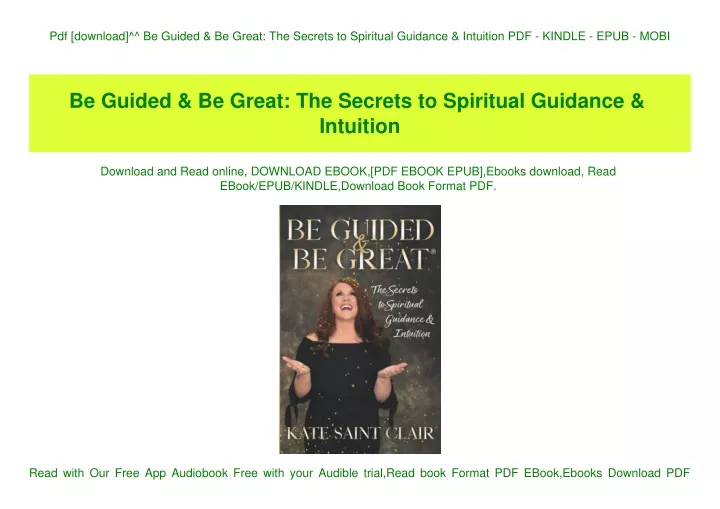 pdf download be guided be great the secrets