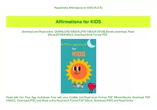 ReadOnline Affirmations for KIDS [R.A.R]