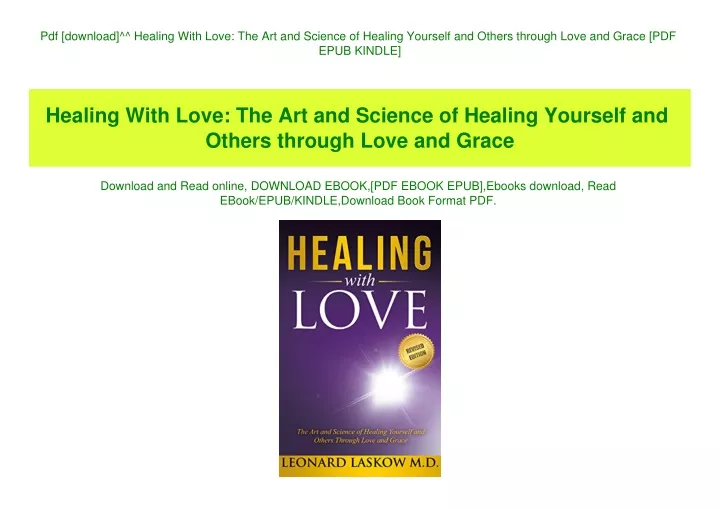 pdf download healing with love