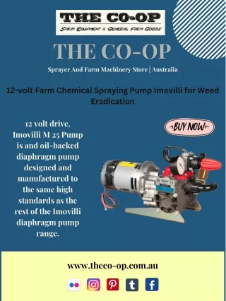 12-volt Farm Chemical Spraying Pump Imovilli for Weed Eradication