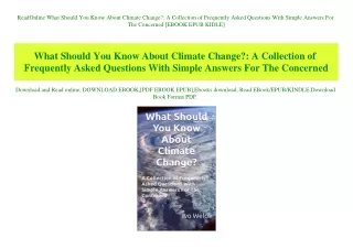 readonline what should you know about climate