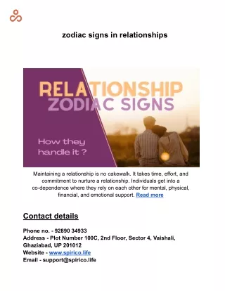 zodiac signs in relationships