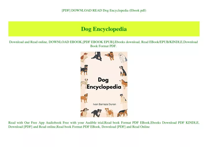 pdf download read dog encyclopedia ebook pdf