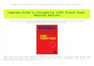 [Epub]$$ Complete Guide to Conjugating 12000 French Verbs (English Edition) (READ PDF EBOOK)