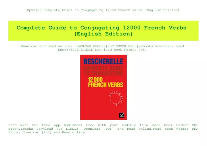 epub complete guide to conjugating 12000 french