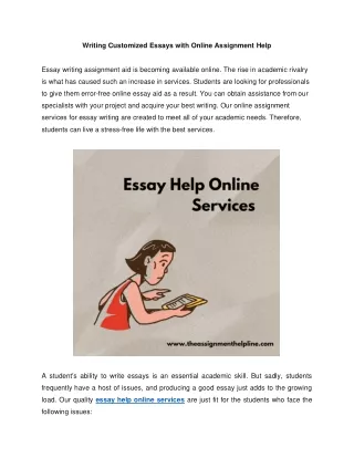 writing customized essays with online assignment