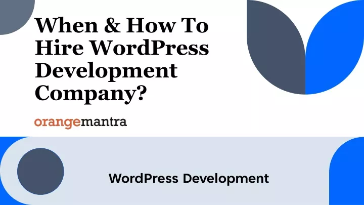 when how to hire wordpress development company