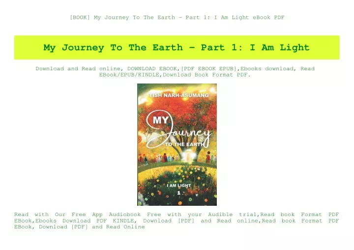 book my journey to the earth part 1 i am light