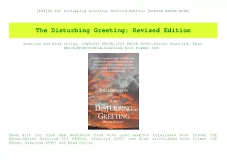 [Pdf]$$ The Disturbing Greeting Revised Edition [KINDLE EBOOK EPUB]