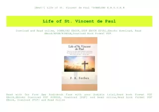[Best!] Life of St. Vincent de Paul ^DOWNLOAD E.B.O.O.K.#