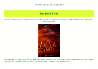 { PDF } Ebook The Devil Tried [K.I.N.D.L.E]